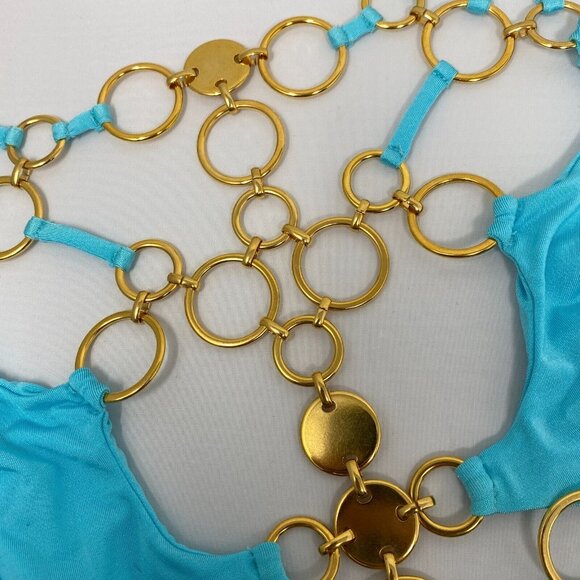 Agent Provocateur Davine Turquoise Swimsuit AP3 Medium NWT $630 - Picture 10 of 10